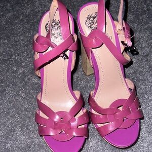 Vince Camuto Fuchsia Strappy Heels